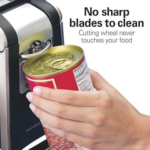 Hamilton Beach Smooth Touch Electric Can Opener with Easy Push Lever & Stainless Steel Scissors