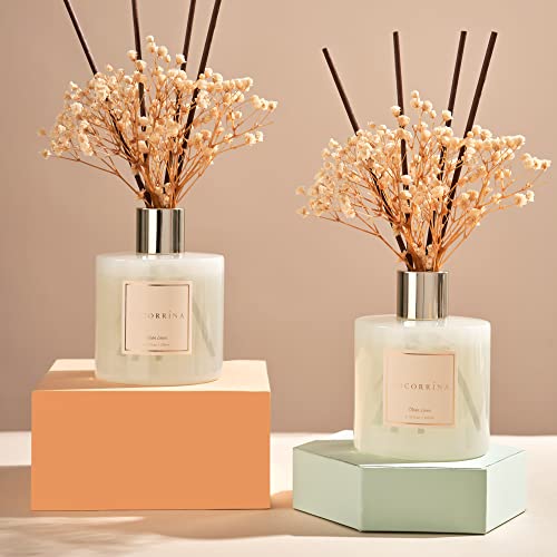Reed Diffuser Set with Sticks - Clean Linen Scent - 6.7 Fl Oz - 2 Pack - Home Fragrance & Decor