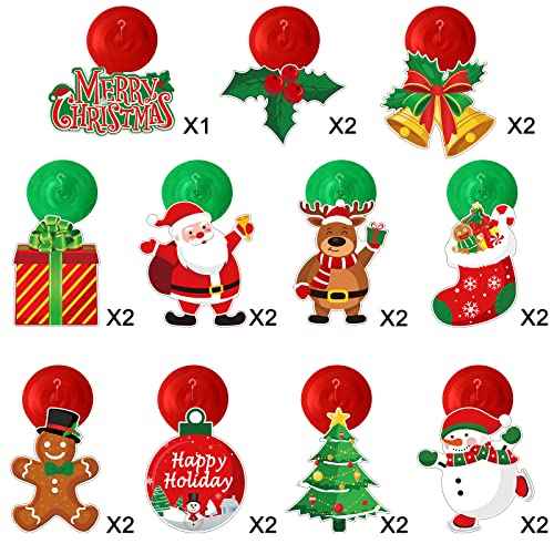 30 Pcs Christmas Swirl Ceiling Hanging Decorations Set Xmas Holiday Snowman Elk Sign Hanging Foil Indoor Decorations for Ceiling Xmas Holiday Party Supplies (Santa Bell Snowman)