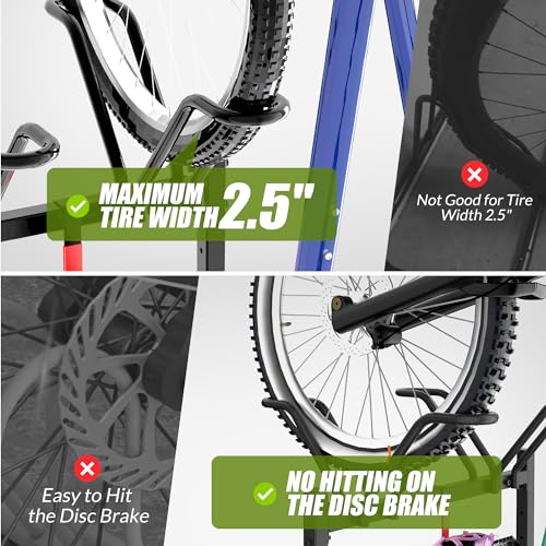 Sttoraboks 5-Bike Floor Stand - Adjustable Garage Bicycle Storage Rack with Versatile Brackets