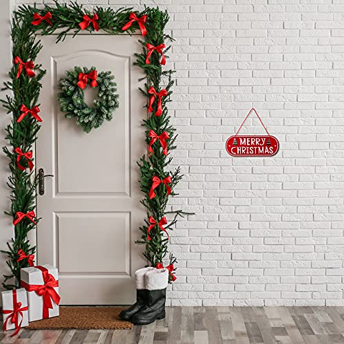 Merry Christmas Decorative Iron Plaque for Front Door & Home Décor
