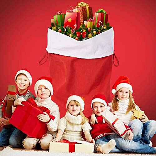 CCINEE 44.98" Jumbo Stocking,Christmas Large Size Red and White Xmas Hanging Stocking for Party Decoration Supply