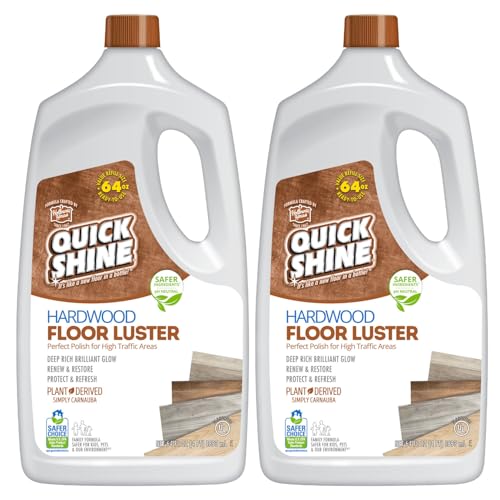 Quick Shine Hardwood Floor Luster 64 oz - 2 Pack Natural Shine & Scratch Repair
