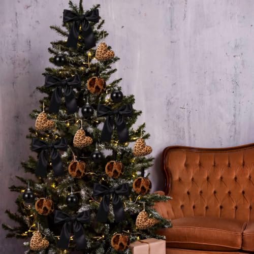 Teyva Daily 24 Pcs Leopard Print Christmas Ornament Set - Cheetah Tree Decor