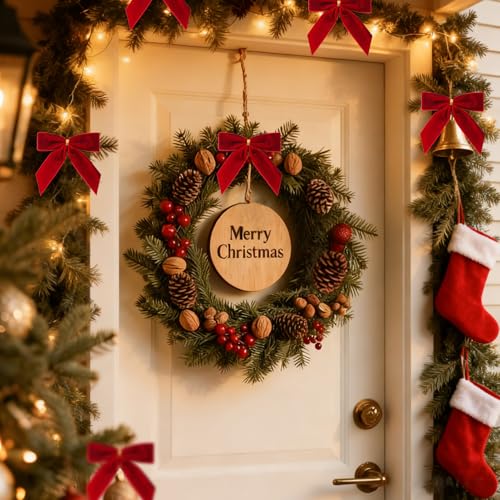 24 Pcs Red Small Velvet Bows for Christmas Tree, 3.54 Inch Mini Christmas Bows for Gift Wrapping, Twist Tie Velvet Bows Xmas Ornaments for Wreath, Crafts, Party, Wedding