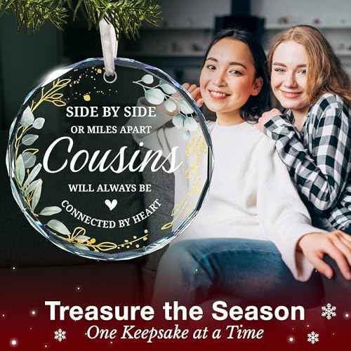 Cousin Gifts - Perfectly Designed Christmas Ornaments for Cousins, Delightful Gifts for Cousin Male & Female, Specially Crafted for Kids & Adults, Ideal Best Cousin Gift for Women & Men