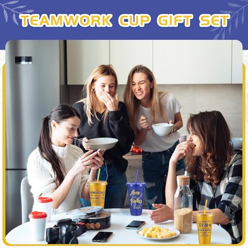 Uiifan 30 Pack Employee Appreciation Gift Cups Blue & Gold - 24oz Team Recognition