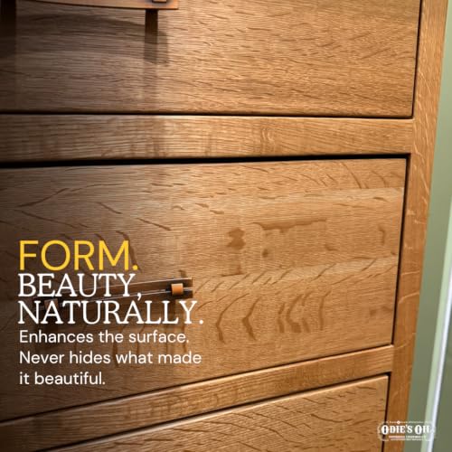 Odie's Dark Oil Wood Finish - Natural Darkening Stabilizer for Interior Furniture, Floors & More - 9 Ounce