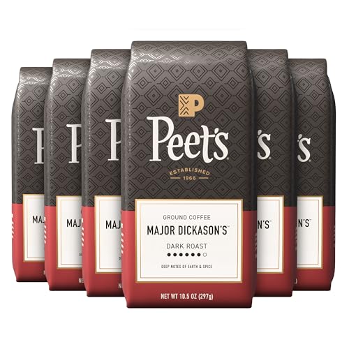 Peet's Major Dickason's Blend Dark Roast Ground Coffee - 6 Pack, 10.5 oz Bags