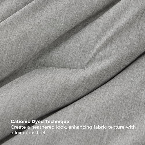 Bedsure Queen Comforter Set Dark Grey - 7 Piece Bed in a Bag for All Seasons