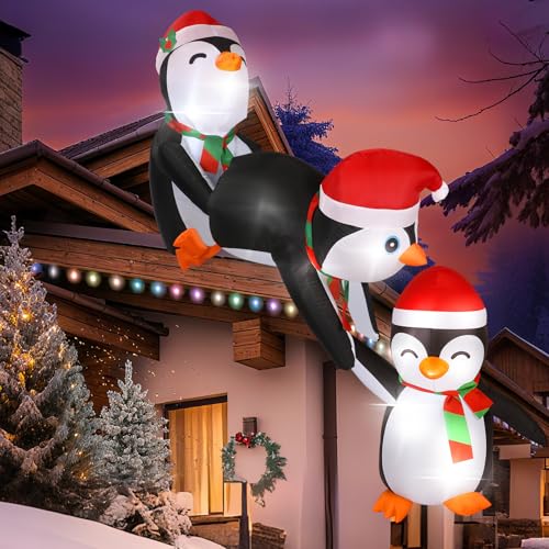Soulchen 7ft Penguin Christmas Inflatable Roof Decor - Scented? (Variation: Penguin) Outdoor