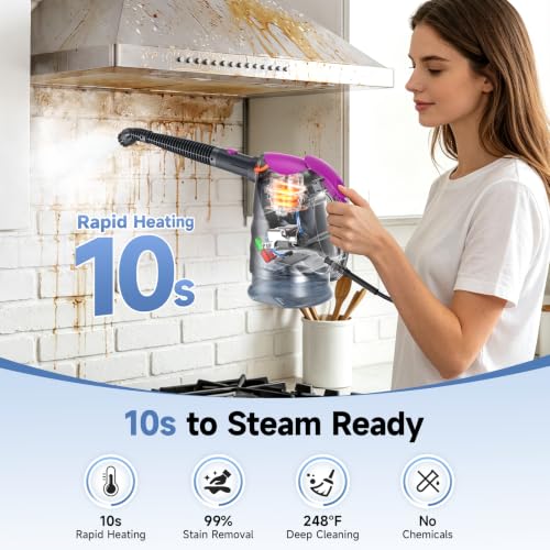 Cordless Steam Mop & Detachable Handheld Steam Cleaner - Grey