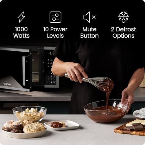 Chefman Countertop Microwave 1.1 Cu Ft, 1000W, Stainless Steel, Variation: Stainless / 1.1 Cu. Ft