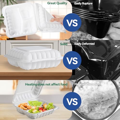 7.8-Inch 30oz Food Storage Containers Set Bulk Pack with Shrink Wrap
