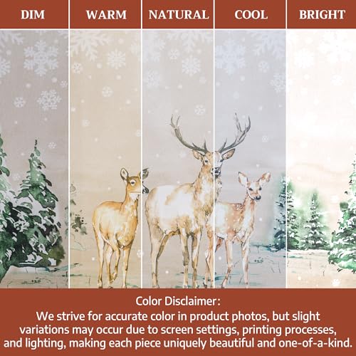 Maison d'Hermine Deer in the Woods Table Runner 100% Cotton 14.5" x 108" (Double Layer)