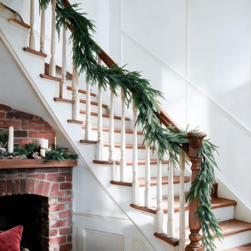 9FT Artificial Christmas Garland for Mantel, Stairs & Entryways