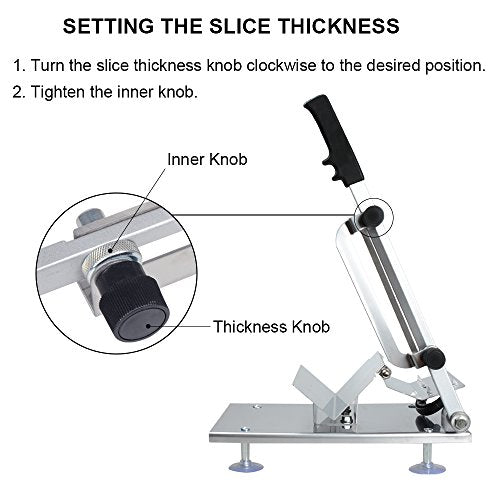 Manual Frozen Meat Slicer Stainless Steel Food Cutter for Beef Chicken Fish
