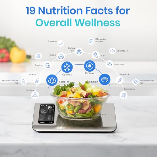 Stainless Steel Food Kitchen Scale with Nutritional Calculator - 11lb
