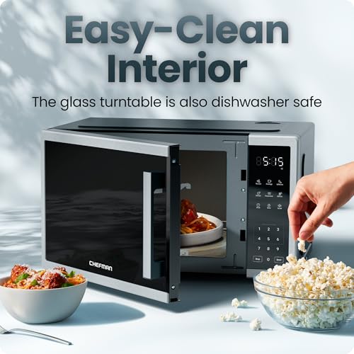 Chefman Countertop Microwave 1.1 Cu Ft, 1000W, Stainless Steel, Variation: Stainless / 1.1 Cu. Ft