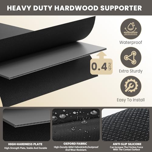 76x80 Inch King Size Folding Bunkie Board - Black Mattress Support