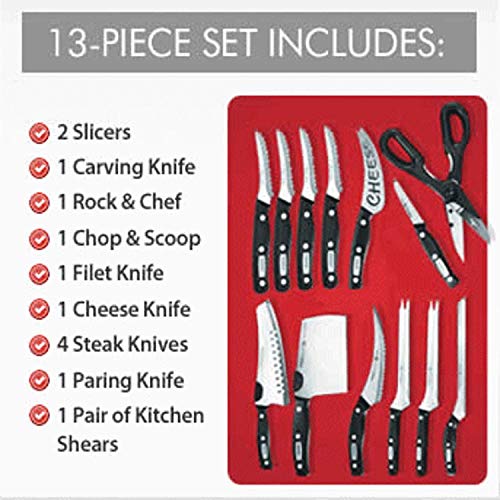 13-Piece Professional Chef's Knife Set - Sharp Stainless Steel Kitchen Cutlery