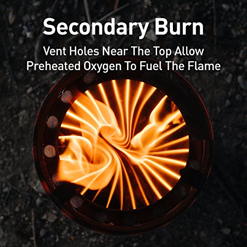 Portable Camping Stove - Efficient Wood Burning, Low Smoke, Quick Boil, Ultralight 9oz