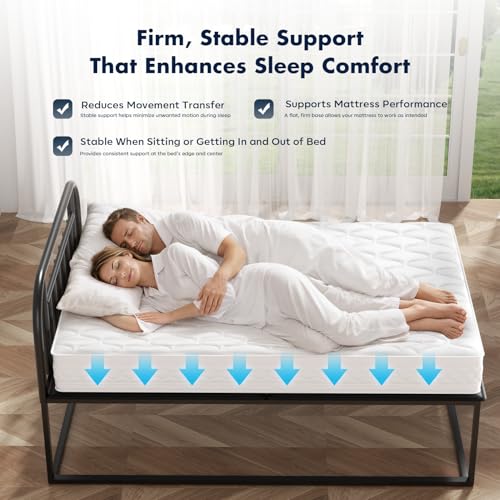 King Bunkie Board 10mm - Black Under Mattress Support for King Beds, Anti-Sag & Noise-Free, Low Profile, 76x80 inches - wisdomdodo