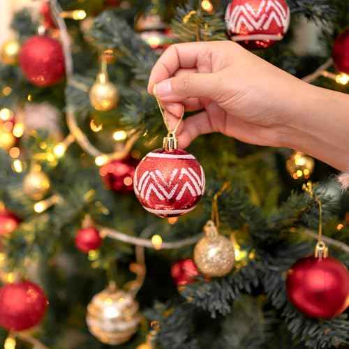 200 Pcs Gold Christmas Ornament Hanger String, Precut Metallic Ribbon for Christmas Tree Fastener Ornaments, Ornament String with Snap for Xmas Party Festivals