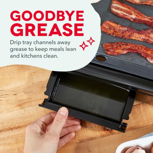 DASH Deluxe Electric Griddle Black - Removable Nonstick Plate, 20x10.5 Inch