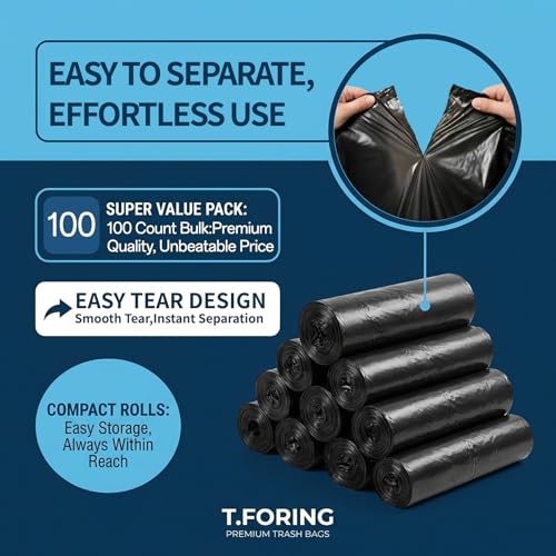 Heavy Duty Trash Bags 40-45 Gallon, 1.6 Mil Thick, 100 Count - Variation of 120 Count