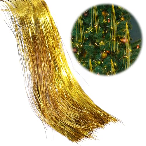 2000pcs Christmas Tinsel Icicle Strands for Tree Decoration, Holiday & Party Decor