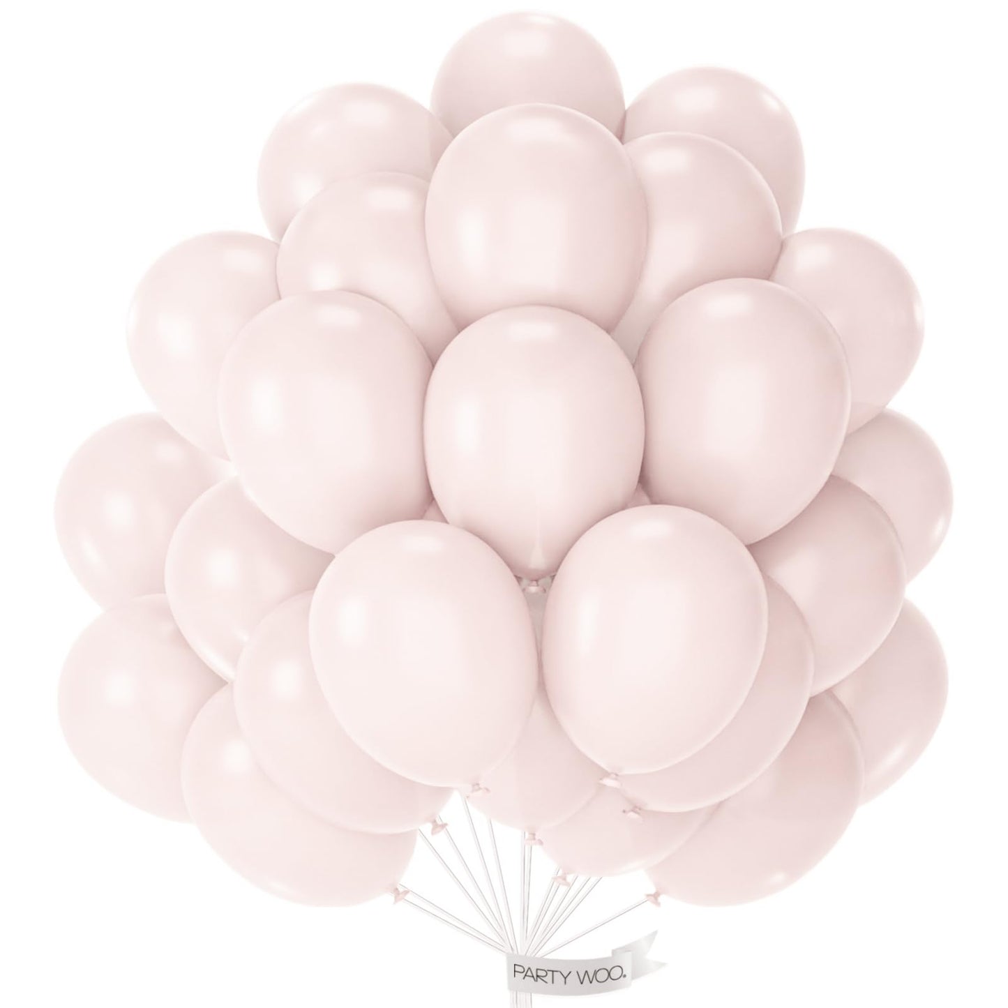PartyWoo Beige Balloons 101pcs 12 Inch Boho Cream Ivory Neutral White Latex Balloons for Graduation Wedding Anniversary Engagement Bridal Shower Baby Shower Birthday Party Decorations White-F60