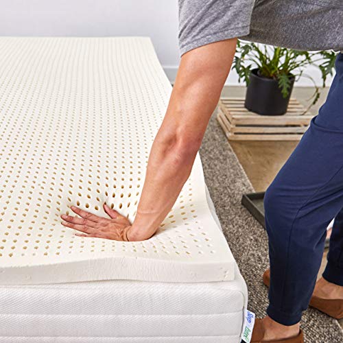 Queen 2-Inch Natural Latex Mattress Topper - Firm, Organic GOLS Certified
