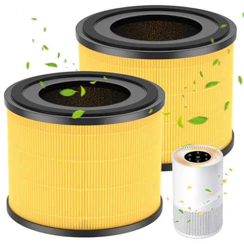 Pet Care Replacement Filter for MOOKA AP-S0610L Air Purifier Yellow 2 Pack
