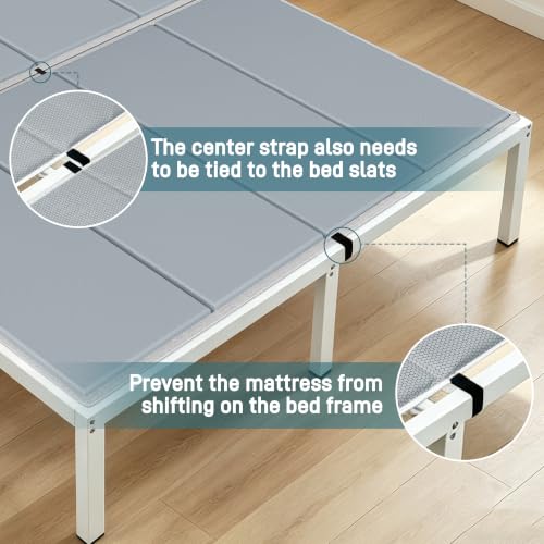 King-Size Bunkie Board 76x80 Inch Anti-Slip Bed Support Panel Breathable Moisture-Resistant Noise-Reducing Foundation - Variation of THIS listing