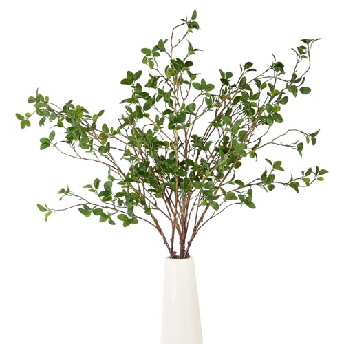 Artificial Olive Branches 6 Pack - 41.3 Inch Greenery Stems for Vases Indoor & Outdoor Decor