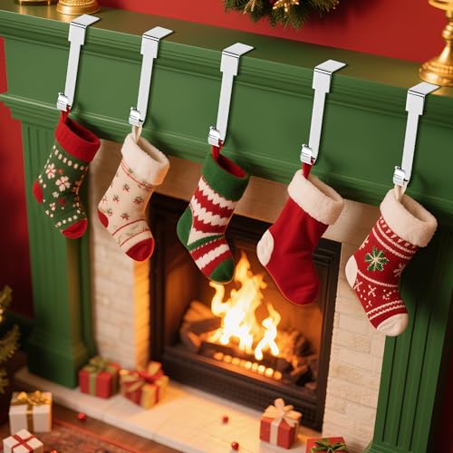 Christmas Stocking Holder Hanger for Fireplace & Mantle Decorations