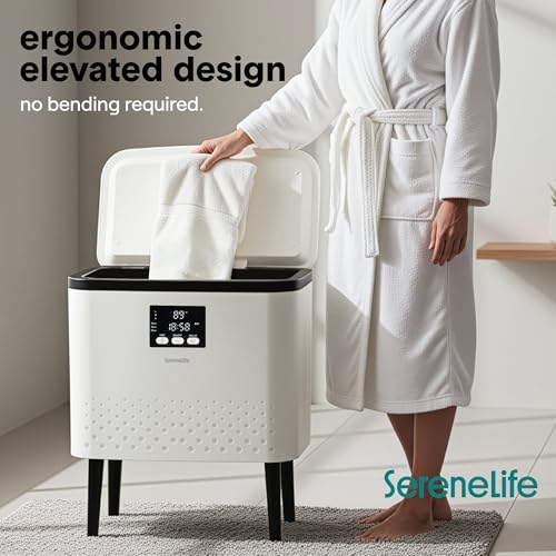 SereneLife WiFi Towel Warmer Bucket - 20L Large Capacity, Black