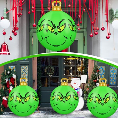 Denylo Pro 1 Pc 23.6-Inch Green Inflatable Christmas Ball Holiday Decor