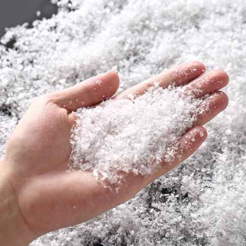 GlyinnHe 100g/3.6oz Artificial Snow,Christmas Fake Snow Powder Glitter Dry Snowflake for Christmas Village Craft Winter Decoration Party Supply