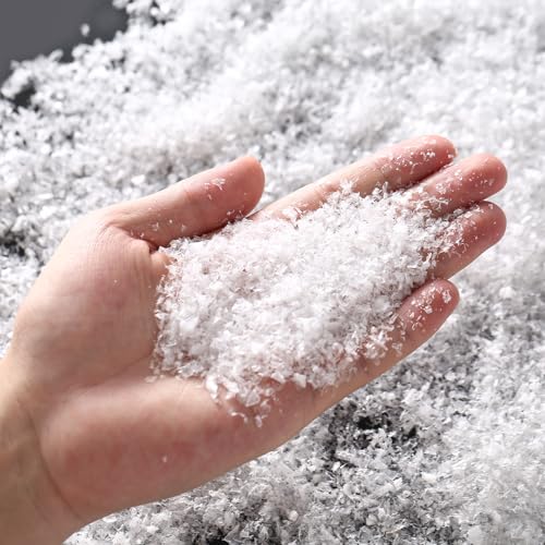 Artificial Snow Powder for Christmas Decorations - 100g Glitter Fake Snow for Winter Village & Holiday Crafts