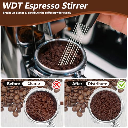 58mm Espresso Tamper & Barista Kit - WDT Tool, Tamping Station, Funnel & More - 7 Pieces