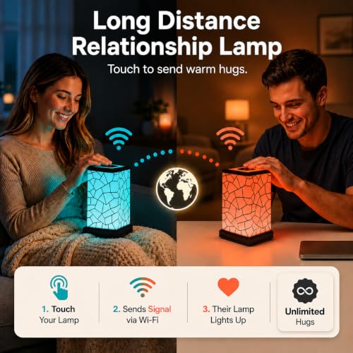 Friendship Lamp® by Filimin Single - Wi-Fi Touch LED Light for Long-Distance Connection