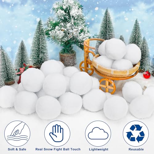 36 PCS Plush Snow Balls for Kids Indoor Snow Fight Set - Homiar 36 PCS