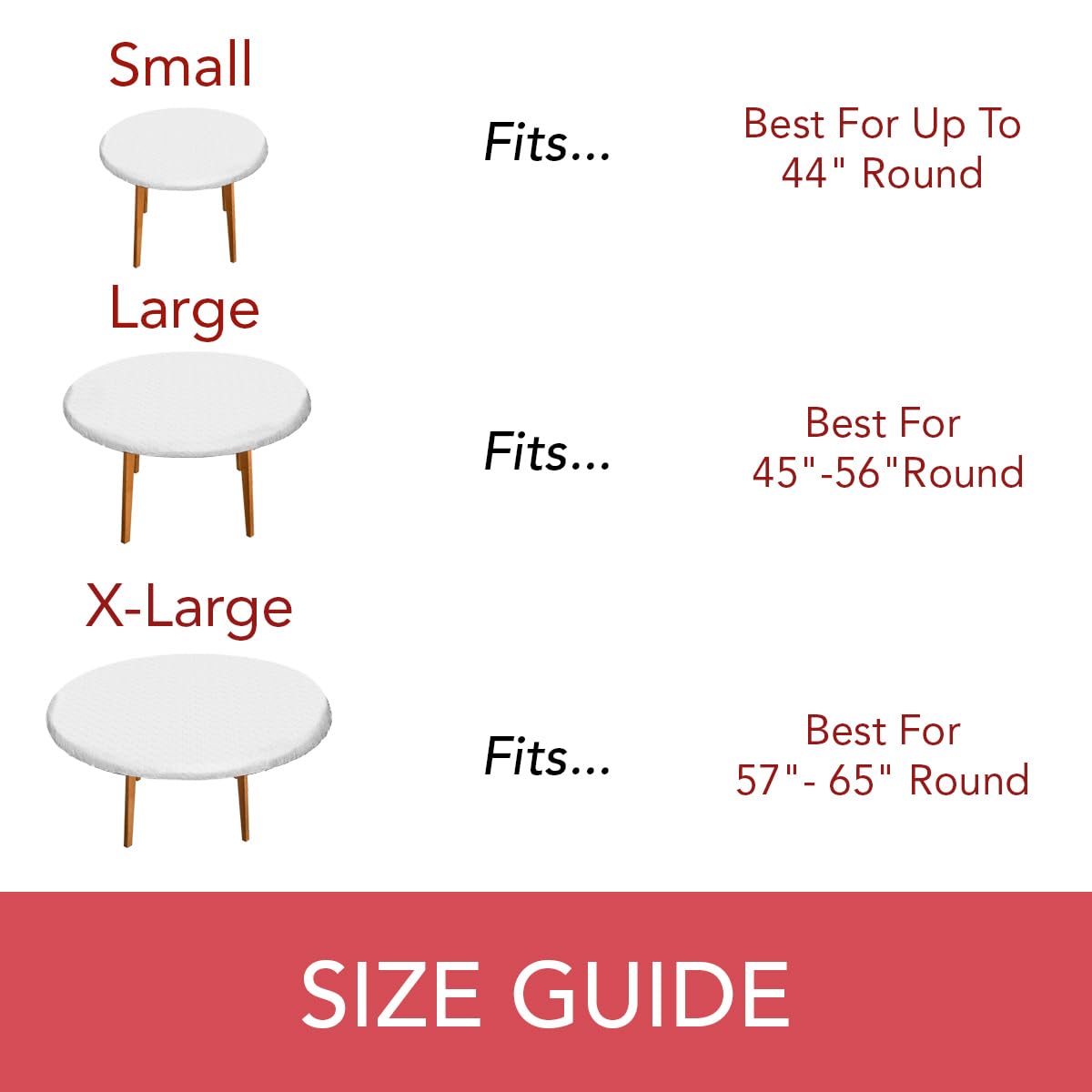 LAMINET - Deluxe Cushioned Heavy-Duty Elastic Edged Quilted Table Pad - Large Round - Fits Tables up to 45" - 56” Diameter - The Ultimate Protection for Your Table