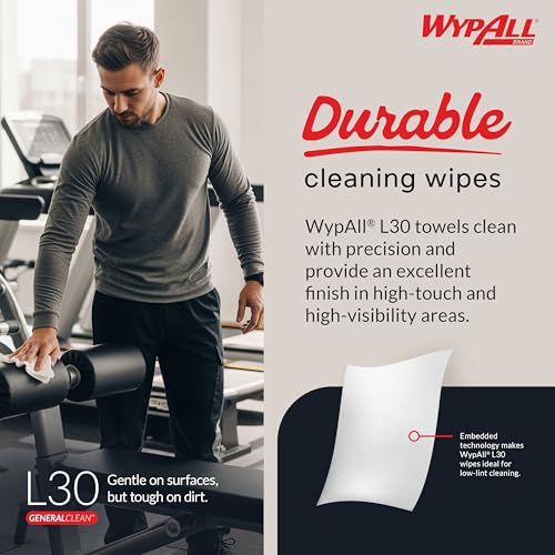 WypAll GeneralClean L30 Heavy Duty Cleaning Towels Pack of 1080 Sheets, 12 Packs