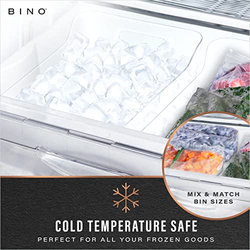 BINO X-Large Clear Plastic Storage Bins 2 Pack | Pantry & Kitchen Organizer