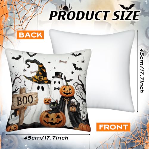 Peryiter 16-Pack 18x18 Seasonal Pillow Covers Set — Christmas, Halloween, Winter, Autumn (Holiday Decor)