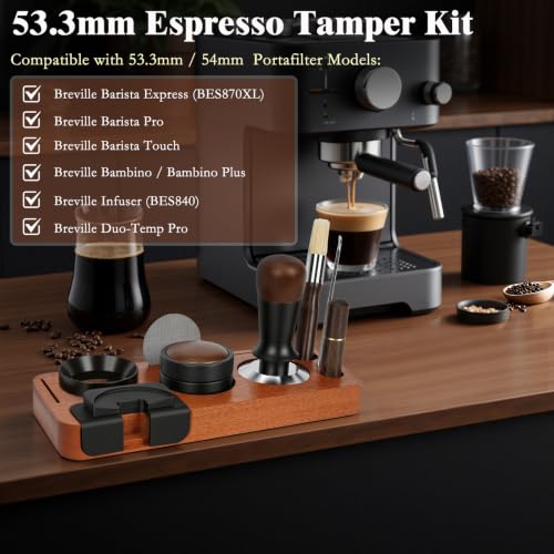 54mm Espresso Tamper Kit - 8-Piece Home Barista Accessories Set