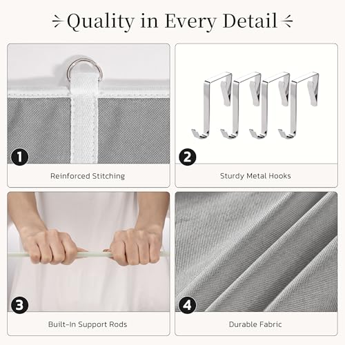 Criusia Gray Over the Door Shoe Organizer - 20-30 Pairs, 10-Tier Hanging Storage